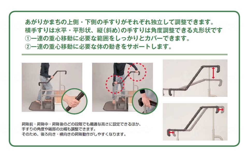 玄関用自在手すりツインディ②